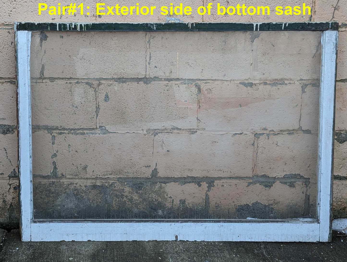 2 available Pair of 48"x66" Antique Vintage Old Reclaimed Salvaged SOLID Wood Wooden Double Hung Sash Windows Wavy Glass Lites