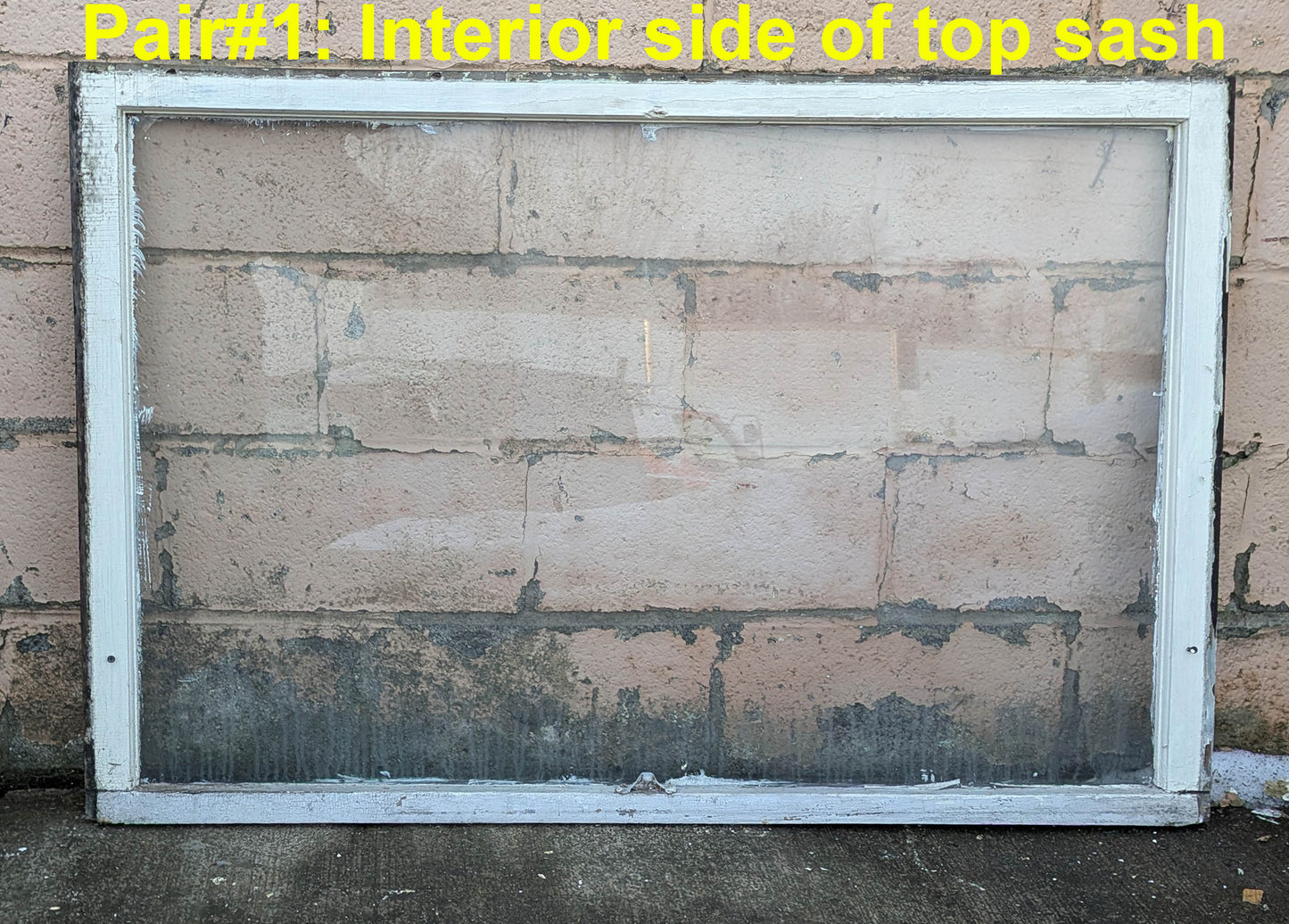 2 available Pair of 48"x66" Antique Vintage Old Reclaimed Salvaged SOLID Wood Wooden Double Hung Sash Windows Wavy Glass Lites