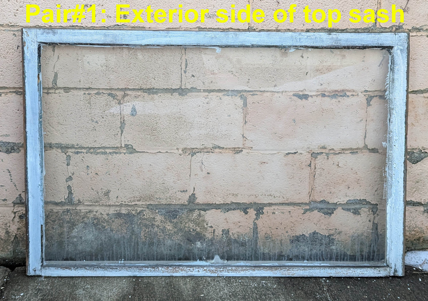 2 available Pair of 48"x66" Antique Vintage Old Reclaimed Salvaged SOLID Wood Wooden Double Hung Sash Windows Wavy Glass Lites