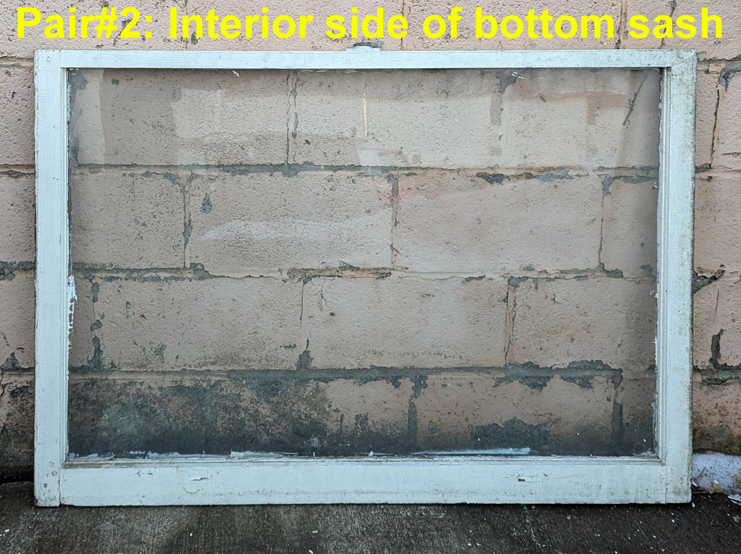 2 available Pair of 48"x66" Antique Vintage Old Reclaimed Salvaged SOLID Wood Wooden Double Hung Sash Windows Wavy Glass Lites