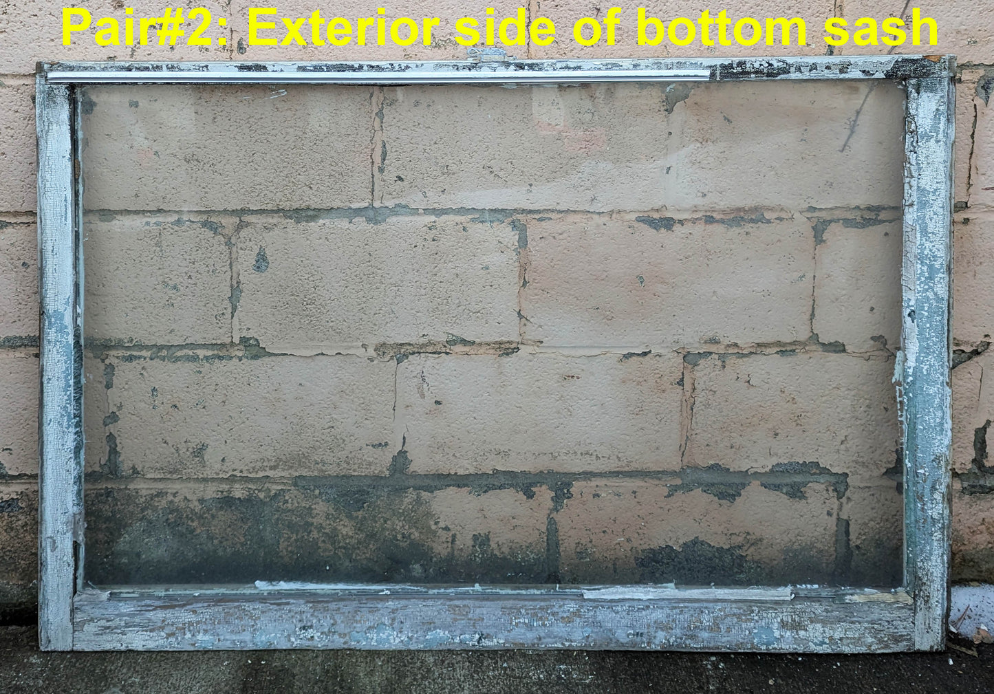 2 available Pair of 48"x66" Antique Vintage Old Reclaimed Salvaged SOLID Wood Wooden Double Hung Sash Windows Wavy Glass Lites