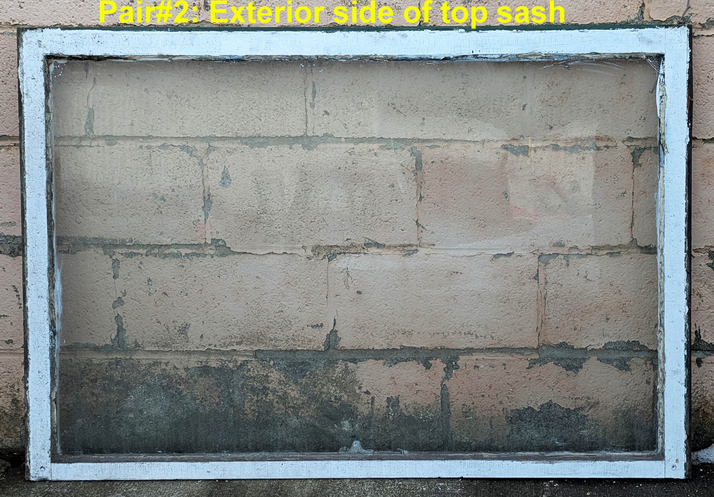 2 available Pair of 48"x66" Antique Vintage Old Reclaimed Salvaged SOLID Wood Wooden Double Hung Sash Windows Wavy Glass Lites