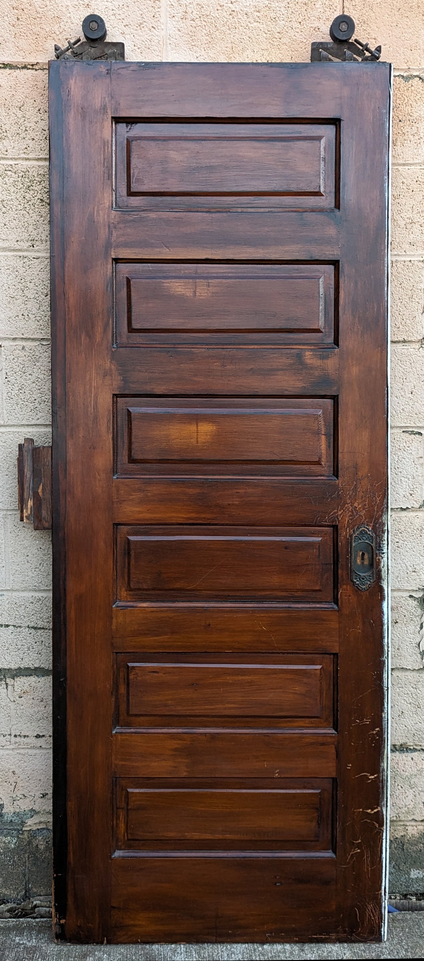 62"x83.5"x1.75" Pair Antique Vintage Old Reclaimed Salvaged Victorian SOLID Wooden Double Pocket Doors