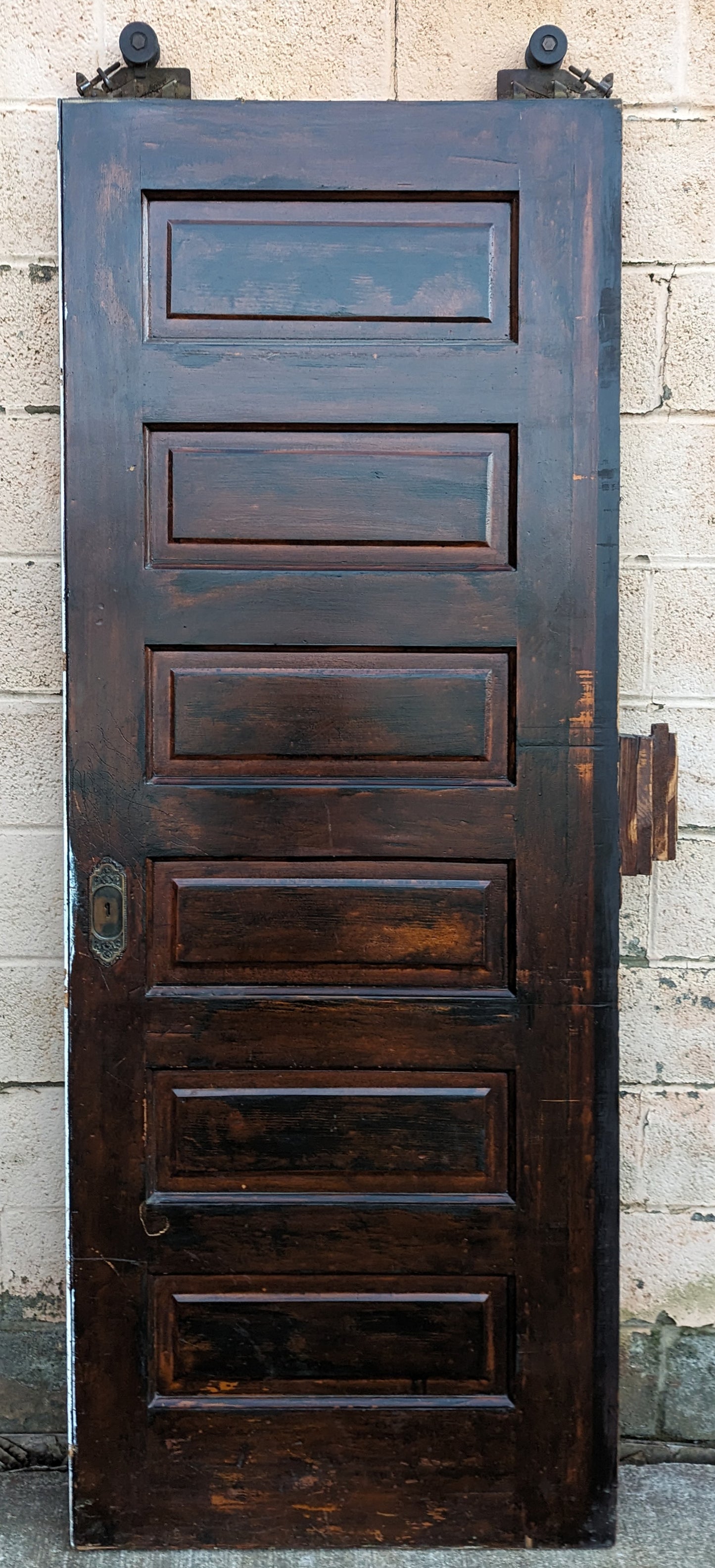 62"x83.5"x1.75" Pair Antique Vintage Old Reclaimed Salvaged Victorian SOLID Wooden Double Pocket Doors