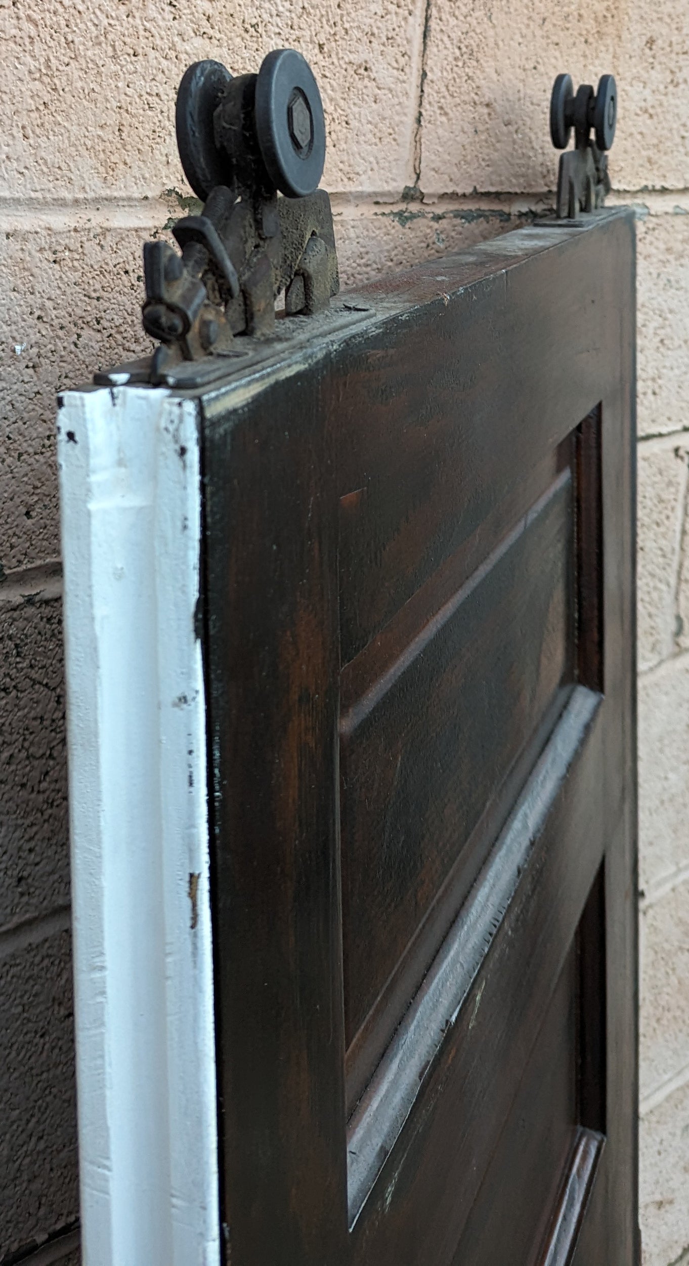62"x83.5"x1.75" Pair Antique Vintage Old Reclaimed Salvaged Victorian SOLID Wooden Double Pocket Doors