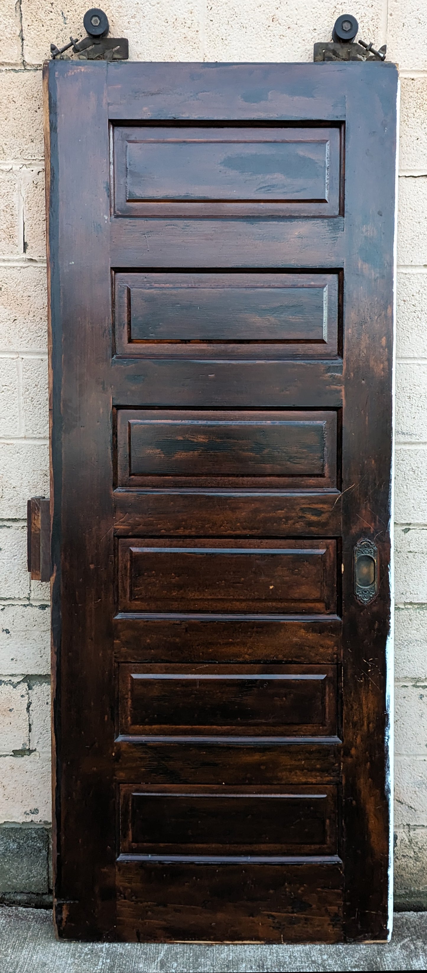 62"x83.5"x1.75" Pair Antique Vintage Old Reclaimed Salvaged Victorian SOLID Wooden Double Pocket Doors
