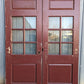 62"x90x2" Pair Antique Vintage Old Reclaimed Salvaged Wooden Door Window Chicken-Wire Glass