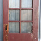 62"x90x2" Pair Antique Vintage Old Reclaimed Salvaged Wooden Door Window Chicken-Wire Glass