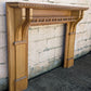 60"x46" Antique Vintage Old Salvaged Reclaimed Victorian Solid Oak Wood Wooden Fireplace Mantel Mantle Carvings