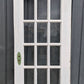 30"x83"x1.75" Antique Vintage Old Reclaimed Salvaged SOLID Wood Wooden Front Back Side Entry Exterior Back Side Door 15 Window Glass Lites Panes