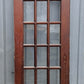 30"x83"x1.75" Antique Vintage Old Reclaimed Salvaged SOLID Wood Wooden Front Back Side Entry Exterior Back Side Door 15 Window Glass Lites Panes