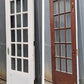 30"x83"x1.75" Antique Vintage Old Reclaimed Salvaged SOLID Wood Wooden Front Back Side Entry Exterior Back Side Door 15 Window Glass Lites Panes