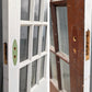 30"x83"x1.75" Antique Vintage Old Reclaimed Salvaged SOLID Wood Wooden Front Back Side Entry Exterior Back Side Door 15 Window Glass Lites Panes