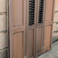 2 available Pair 35.5"x37.5" Antique Vintage Old SOLID Wood Wooden Bifold Window Shutter Plantation Style Adjustable Louvers Panels