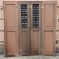 2 available Pair 35.5"x37.5" Antique Vintage Old SOLID Wood Wooden Bifold Window Shutter Plantation Style Adjustable Louvers Panels