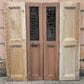 2 available Pair 35.5"x37.5" Antique Vintage Old SOLID Wood Wooden Bifold Window Shutter Plantation Style Adjustable Louvers Panels