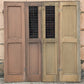 2 available Pair 35.5"x39.5" Antique Vintage Old SOLID Wood Wooden Bifold Window Shutter Plantation Style Adjustable Louvers Panels