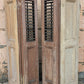 2 available Pair 35.5"x39.5" Antique Vintage Old SOLID Wood Wooden Bifold Window Shutter Plantation Style Adjustable Louvers Panels