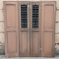 2 available Pair 35.5"x39.5" Antique Vintage Old SOLID Wood Wooden Bifold Window Shutter Plantation Style Adjustable Louvers Panels