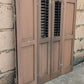 2 available Pair 35.5"x39.5" Antique Vintage Old SOLID Wood Wooden Bifold Window Shutter Plantation Style Adjustable Louvers Panels