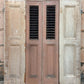 2 available Pair 35.5"x39.5" Antique Vintage Old SOLID Wood Wooden Bifold Window Shutter Plantation Style Adjustable Louvers Panels
