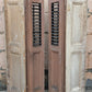 2 available Pair 35.5"x39.5" Antique Vintage Old SOLID Wood Wooden Bifold Window Shutter Plantation Style Adjustable Louvers Panels