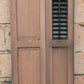 18"x39" Antique Vintage Old SOLID Wood Wooden Bifold Window Shutter Plantation Style Adjustable Louvers Panels