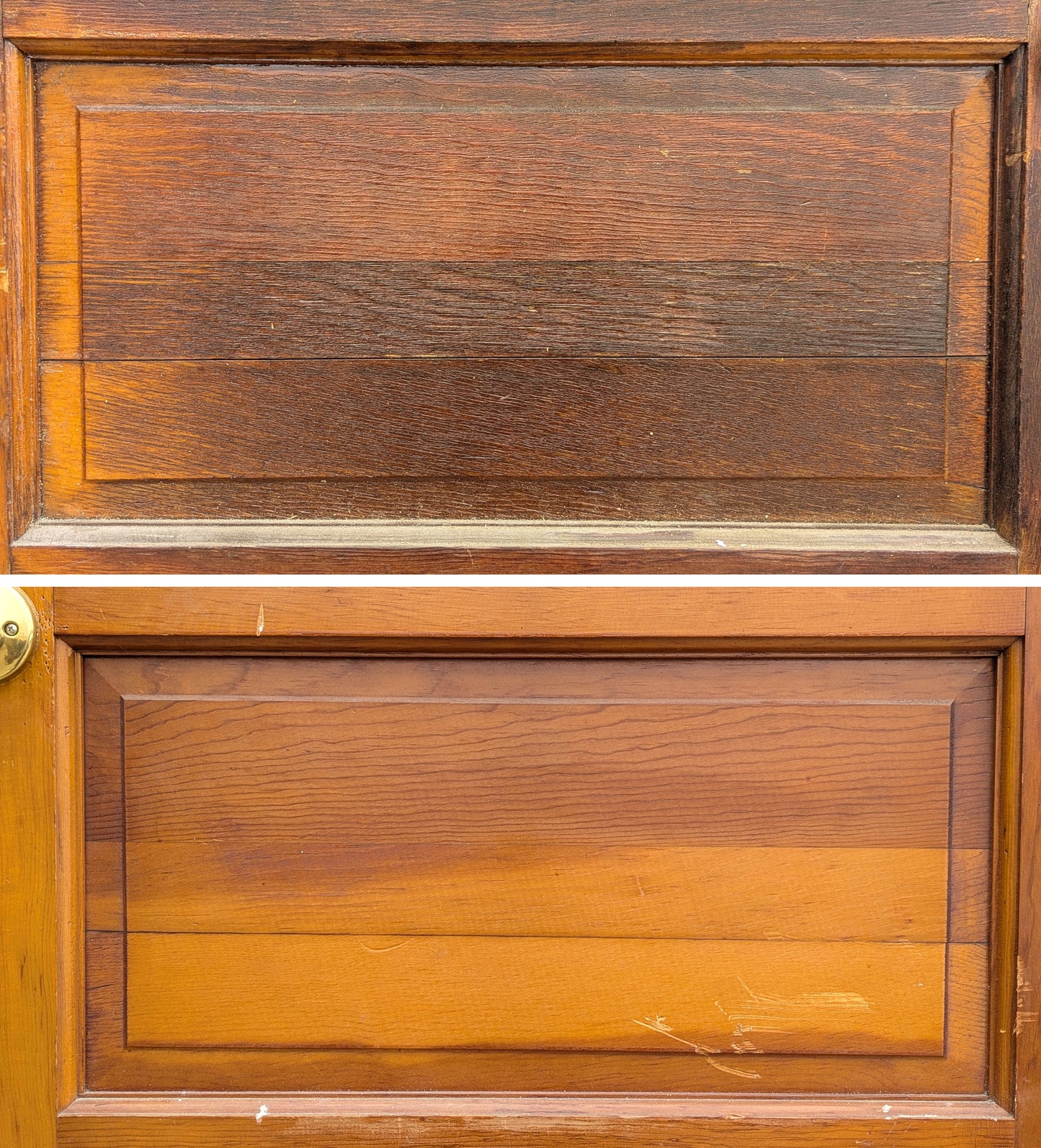 32"x79"x1.75" Vintage MCM Antique Old Reclaimed Salvaged SOLID Wood Wooden Entry Exterior Back Side Office School Door 2 Raised Panels Single Window Glass Lite Pane