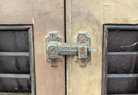 Antique Vintage Old Salvaged Reclaimed Eastlake Victorian SOLID Cast Bronze Shutter Latch Lock Hardware