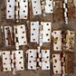 3 available CLEAN Pair 4"x4" Antique Vintage Old Reclaimed Salvaged Brass Steel Exterior Entry Door Hinges Stanley National McKinney