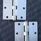 4 available Pair 3.5"x3.5" Vintage Old "Stanley" Steel Satin Nickel Finish Interior Exterior Entry Door Hinges