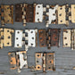 10 available CLEAN 5-Knuckle Pair 3"x3" Antique Vintage Old Reclaimed Salvaged Copper Steel Interior Door Hinges