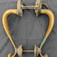 HEAVY! Pair 9" Antique Vintage Old Reclaimed Salvaged SOLID Cast Bronze Entry Exterior Door Handles Pulls