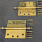 Pair Set 4"x4" Vintage Old "Lawrence" SOLID Brass Exterior Entry Door Ball Bearing Architectural Hinges Steeple Tip Finial Screws Reclaimed Salvaged