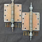 3 available Pair Set 5"x5" Vintage Old "Lawrence" SOLID Brass Exterior Entry Door Ball Bearing Architectural Hinges Steeple Tip Finial Screws Reclaimed Salvaged