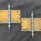 3 available Pair Set 8"x5" Vintage Old "Lawrence" SOLID Brass Exterior Entry Door Ball Bearing Architectural Hinges Steeple Tip Finial Screws Reclaimed Salvaged (Copy)