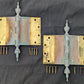 3 available Pair Set 8"x5" Vintage Old "Lawrence" SOLID Brass Exterior Entry Door Ball Bearing Architectural Hinges Steeple Tip Finial Screws Reclaimed Salvaged (Copy)