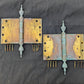 3 available Pair Set 8"x5" Vintage Old "Lawrence" SOLID Brass Exterior Entry Door Ball Bearing Architectural Hinges Steeple Tip Finial Screws Reclaimed Salvaged (Copy)