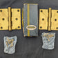 Pair 3.5"x3.5" NOS Vintage Old "Stanley" Brass Interior Door Hinges Screws NIB