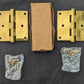 Pair 3.5"x3.5" NOS Vintage Old "Stanley" Brass Interior Door Hinges Screws NIB