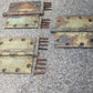 1/4" THICK 5"x5" Antique Vintage Old SOLID Brass Exterior Entry Door Hinges Ball Tip Salvaged Reclaimed