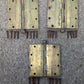 1/4" THICK 5"x5" Antique Vintage Old SOLID Brass Exterior Entry Door Hinges Ball Tip Salvaged Reclaimed