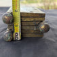 1/4" THICK 5"x5" Antique Vintage Old SOLID Brass Exterior Entry Door Hinges Ball Tip Salvaged Reclaimed