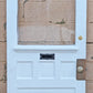 32"x78" Antique Vintage Old Reclaimed Salvaged SOLID Wood Wooden Entry Entrance Front Back Side Door Single Window Glass 5 Raised Panels