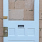 32"x78" Antique Vintage Old Reclaimed Salvaged SOLID Wood Wooden Entry Entrance Front Back Side Door Single Window Glass 5 Raised Panels