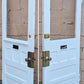 32"x78" Antique Vintage Old Reclaimed Salvaged SOLID Wood Wooden Entry Entrance Front Back Side Door Single Window Glass 5 Raised Panels
