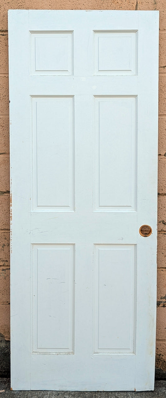 2 Available 30"x79" Antique Vintage Old Reclaimed Salvaged Victorian Style Interior SOLID Wood Wooden Doors 6 Raised Panels
