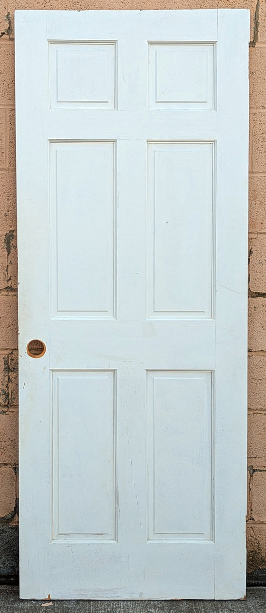 2 Available 30"x79" Antique Vintage Old Reclaimed Salvaged Victorian Style Interior SOLID Wood Wooden Doors 6 Raised Panels