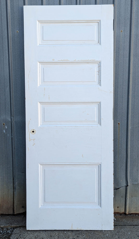 2 available 30"x78" Antique Vintage Old Reclaimed Salvaged Victorian Colonial SOLID Wood Wooden Interior Door 4 Panels