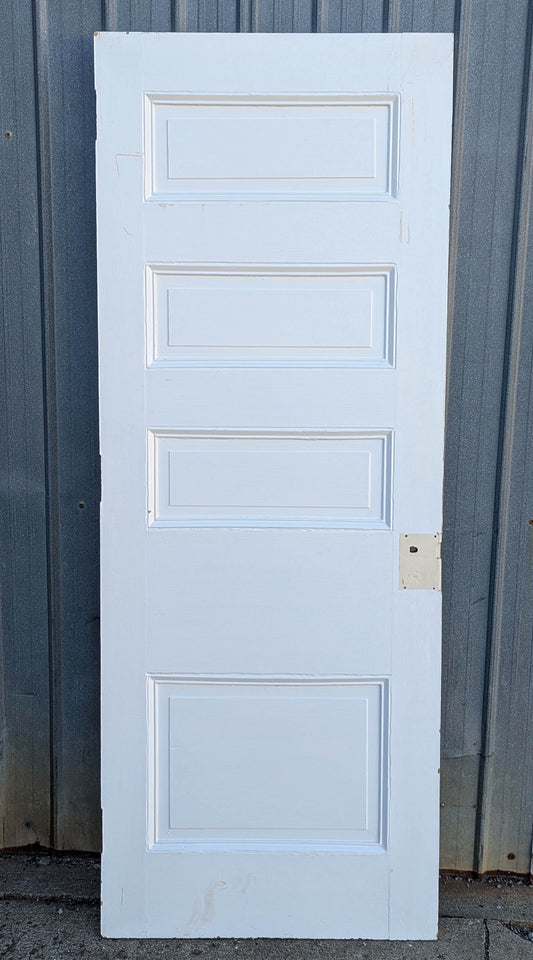 2 available 30"x78" Antique Vintage Old Reclaimed Salvaged Victorian Colonial SOLID Wood Wooden Interior Door 4 Panels